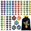 QMAY Set Dadi DND poliedrici da Gioco 140PCS, 20 Colori Doppio per Dungeon e Draghi Rpg da Tavolo MTG D4 D8 D10 D12 D20