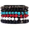 Mancino Bracciale Elastico Base Pietre Naturali Colori Assortiti