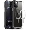 SUPCASE Cover per iPhone 13 Pro Max (2021) 6,7 pollici, Ricarica Compatibile con MagSafe, Custodia Ibrida Antiurto con Protezione Trasparente (Nero)