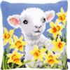 VERVACO Kit Cuscino Punto Croce Agnello Set Ricamo Principianti Cuscini Gobelin Decorativi ca. 40 x 40 cm Accessori per Lavoretti Creativi DIY Casa Decor Hobby Adulti Cross Stitch