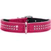 HUNTER Collare Diamond Petit, 24rosa carico/Nero, Pelle