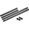 SMALLRIG 15mm Rail Rods(15mm Asta) per Camera Rig Combinazione di 8 Pollici (20 cm) Rods, 10 Pollici (30 cm) Rods e Connettore per Asta - 1659