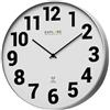 Explore Scientific RAC1003 Orologio a Parete diametro 25cm, Radiocomandato, Movimento Preciso, Non Necessita di Regolazione, Design Contemporaneo, Con Numeri, Metallo, Bianco