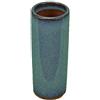 Vaso per bonsai rotondo in gres (stile a cascata) smaltato blu-verde scuro 3,5x3,5x12 cm - XC008
