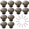Kyrio - 12 pomelli per armadietti vintage, maniglie rotonde antiche per cassetti, 30 mm, hardware elegante per mobili da cucina, porte, cassettiere, armadi