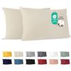 Dreamzie - Federa Cuscino 40x60 cm - Set da 2-100% Cotone - Beige