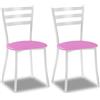 ASTIMESA SCMBLRS Due sedie da Cucina, Metallo Similpelle Alluminio, Rosa, Altura de asiento 45 CMS