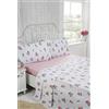 Rapport Home Rapport set lenzuolo di cotone pettinato 100%, singolo rosa, 92 x 190 x 30 cm