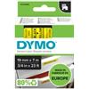 DYMO Nastro D1 standard 458080 - 19 mm x 7 mt - PL - nero-giallo - Dymo (unità vendita 1 pz.)