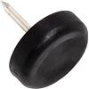 Adsamm PG-N-BL-20-32 PG-N-BL-20 - 32 feltrini in plastica con chiodo, Ø 20 mm, colore: Nero
