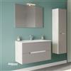 Oasy mobile bagno ad un cassetto 120x50 cm con top e lavabo rettangolare da  appoggio grigio/tortora Opaco