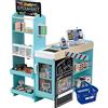 Theo Klein 9396 Centro commerciale promozione articolo n, 1, legno I Negozio di alimentari comprensivo di tablet per cassa e carrello della spesa I Giocattoli per bambini dai 3 anni in su