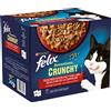 Felix Sensations Crunchy Crumbles 20 x 85 g + Topping 2 x 40 g - Varietà di carne (Pollo, Manzo, Coniglio, Agnello)