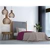Italian Bed Linen Set Lenzuola Letto Singolo Cotone Trendy Chic, lavorato in Italia - Completo Letto, Lenzuolo Sotto con Angoli, Lenzuolo 90x200cm e Federa, Fucsia