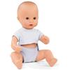 Götz 2154117 Bambola Sleepy Aquini to dress maschio - bambola bebè alta 33 cm con occhi azzurri che si chiudono, senza capelli, set 3 pezzi