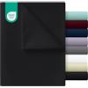 Utopia Bedding - Lenzuolo piano sopra senza elastico - Una Piazza e Mezza 225 x 255 cm - Certificato OEKO-TEX - Morbido poliestere spazzolato - Microfibra - Lenzuolo piano - Nero