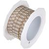 PRÄSENT Vichy - Nastro decorativo tortora/bianco, 20 m, larghezza 10 mm, nastro a quadretti per decorazioni colorate e confezioni regalo, per occasioni festive