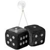 Coppia Dadi Neri BIG DICE BLACK con Ventosa Microfibra Nera 10x10x10cm S.Racing