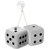Coppia Dadi BIG DICE WHITE con Ventosa Microfibra Bianca 10x10x10cm S.Racing