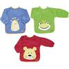 Playshoes 507136 - Set da 3 bavaglini con maniche, colori: Blu/Rosso/Verde