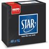 Gamma Service Tovaglioli di carta Fato linea Star monouso colore nero 40 pz