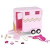 Lori - Zoccolando - Rosa - Rimorchio per Cavalli - Set da Gioco per Cavalli e Mini Bambole da 6 Pollici - Selle, briglie, spazzole e Altro Ancora - 3 Anni +