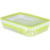 Emsa Clip & Go Contenitore Brunch, Plastica, Trasparente/Verde Chiaro, 22.5x16.3x5.8 cm