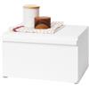 YAMAZAKI 4352 TOWER Bread Case, white, Steel, 40 x 34.5 x 24 cm
