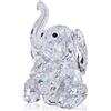 H&D HYALINE & DORA Fermacarte da Tavolo in Cristallo Tagliato Collezione di Statue di Animali Elefante Decorazione in Vetro