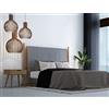 Italian Bed Linen Completo letto Trendy Chic, Nero, Matrimoniale