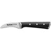 Tefal Ingenio Ice Cuchillo pelador, Acero cepillado, cuchillo de Una Sola pieza, Mango remachado, Negro, 7 cm
