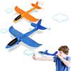 VCOSTORE Aereo Polistirolo per Bambini - 2 Pezzi Aerei Polistirolo da Lanciare Grande Aliante Sport All'aperto Aereo Giocattolo per Bambini e Adulti