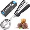 TELANKS Cucchiaio per Gelato 4 cm, Porzionatori da Gelato, Cucchiaio Porzionatore Paletta, Dosatore Gelato per Gelato, Biscotti, Torte Impasto, Melone, Cucchiaio per Gelato in Acciaio Inox