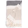 Bersuse 100% Cotone - Aspendos XXL Asciugamano Coperta Turco - Telo Mare, Divano Letto, Copridivano -Nero-Grigio-Beige