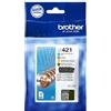 Brother MULTIPACK 4PZ 📌CARTUCCIA ORIGINALE BROTHER LC421VAL DCP-J1050DW J1140DW
