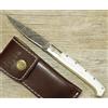 KNIFE COLTELLO 17 CM SARDEGNA SARDO Pattada damasco MANICO in osso tibia