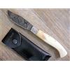 COLTELLO SARDO COLTELLO 23 CM SARDEGNA SARDO ARBURESA DAMASCO MANICO IN OSSO DI TIBIA ARBUS