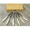 pattada KNIFE COLTELLO 21,5 CM 6 PZ PATTADA DA TAVOLA SARDEGNA SARDO Damasco lama fissa