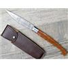 Pattada COLTELLO 55 CM Pattada LAMA DAMASCO sardo MANICO IN legno castagno Pattadesa