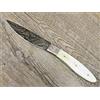 KNIFE COLTELLO 21,5 CM PATTADA TAVOLA SARDEGNA SARDO Damasco lama fissa tibia