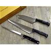 KNIFE COLTELLO CUOCO 3 PZ PATTADA DA TAVOLA SARDEGNA SARDO manico corno bufalo