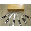 KNIFE COLTELLO 22,5 CM 6 COLTELLI SINNIESA TAVOLA SARDEGNA SARDO MANICO bufalo