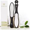 DYNESSE Lima per piedi professionale in acciaio inox laser-cut. 3 strumenti in 1. Mini raspa integrata. Sicura e facile da usare. Usata negli studi di pedicure. Manico ergonomico. Prodotto multi-uso