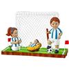 DRW Presepe da calcio bianco in resina da 11 x 8 x 6 cm