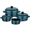 GSW 190107 Blue Shadow - Set di pentole in acciaio smaltato, 7 pezzi