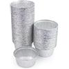 Miamex Set di 100 tazze da forno in alluminio individuale per cupcakes, creme all'uovo, muffin, tartarughe, 150 ml