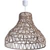 LUSSIOL Lampada Satna, sospensione in rattan, 60 W, bianco, ø 49 x H 42 cm