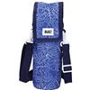 BUILT Borsa Termica per Bottiglia con Tracolla a Strappo, 100% Poliestere con Fodera per Alimenti in PEVA, Design 'Abundance', Blu Navy, 9 cm x 11 cm x 25 cm