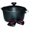 Baumalu 383605 pentola con Coperchio Granito PRO, Alluminio forgiato, Nero, 24 cm