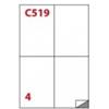 MARKIN Etichette bianche autoadesive Markin Copiatabu C519 Super Permanente 105x148 mm 4 et/foglio cf. 100 ff A4 X210C519SP